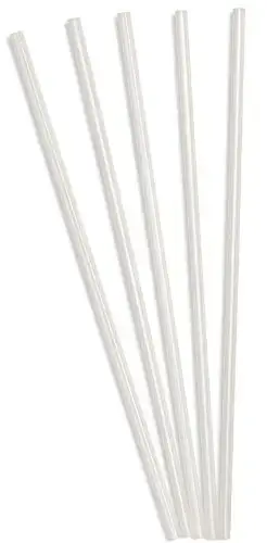 10" Plastic Clear Straight Cut Unwrap Straws Box of 500ct