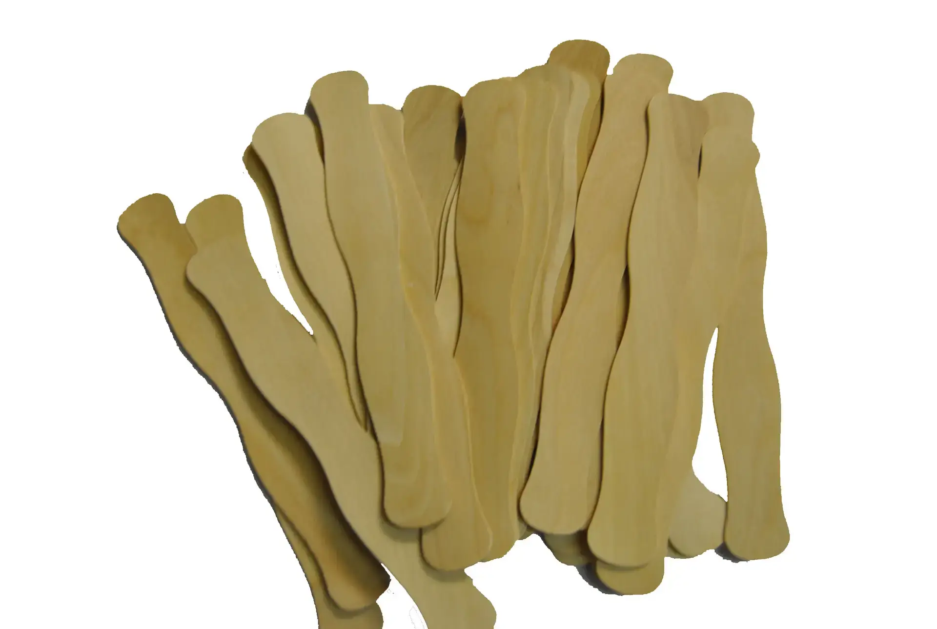 8" Wavy Fan Handle Box of 100ct