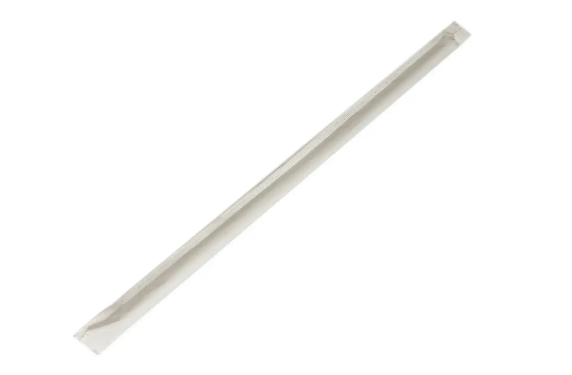 10" Clear Plastic Straight Cut Paper Wrapped Straws Case of 4 boxes/500ct = 2,000ct