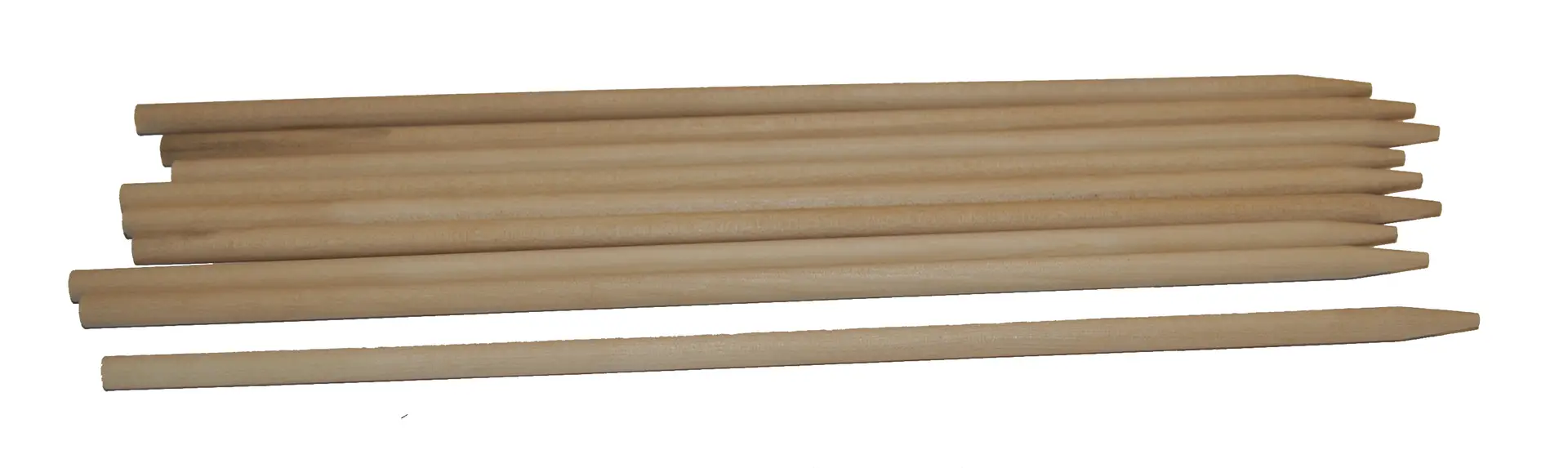 10" x 1/4" Semi Pointed Corn Dog Stick Box of 500ct (CDS100SP-500)