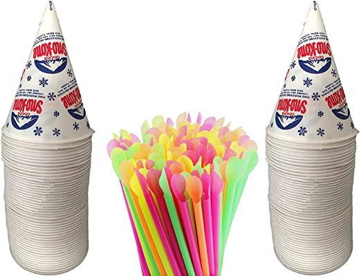 Snow Cone Cups- 6 ounce Paper Cups- 200ct per Box
