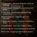 8" Neon Green Plastic Umbrella Straws 48ct - Image 4