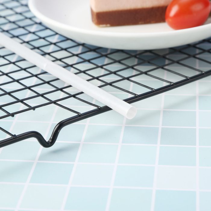 7 3/4" Plastic Clear Straight Cut Unwrapped Straws Box - Image 3