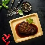 10" Wooden Disposable Rectangular Plates Perfect Ware - Image 2