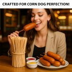 10" x 1/4" Semi Pointed Corn Dog Stick Box - Image 3