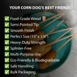 10" x 1/4" Semi Pointed Corn Dog Stick Box - Image 4