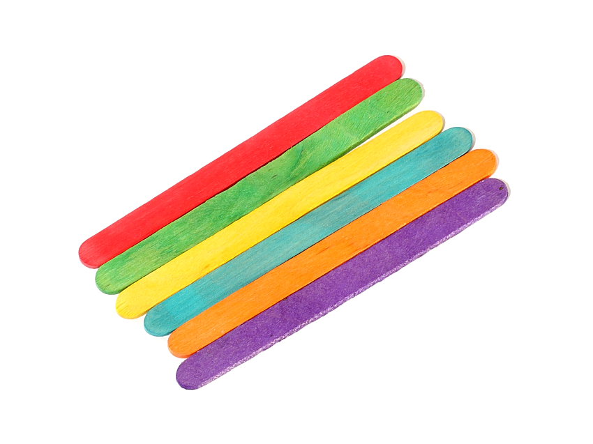 4.5 Colored Craft Sticks ( Pack of 1000)