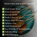 12" x 1/4" Semi-Pointed Corn Dog Sticks Box - Image 5