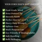 12" x 1/4" Semi-Pointed Corn Dog Sticks Box - Image 5