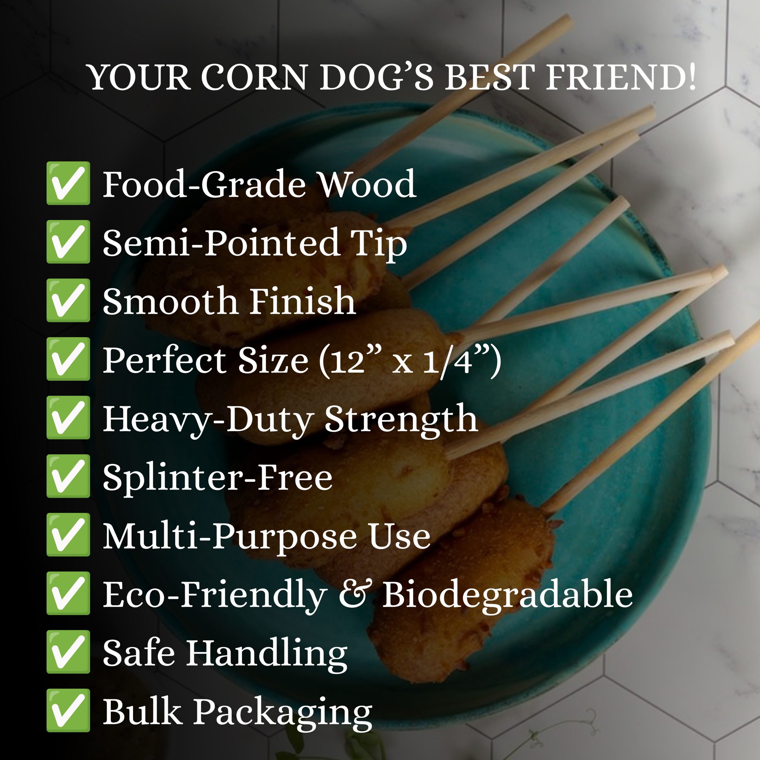 12″ x 1 4″ Semi Pointed Corn Dog Stick Box. (3) 12" x 1/4" Semi-Pointed Corn Dog Sticks Box - Image 5