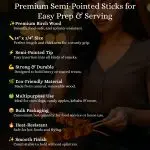 14" x 1/4" Semi Pointed Corn Dog Sticks Box - Image 6