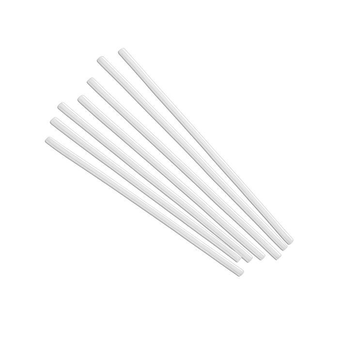 7 3/4" Plastic Clear Straight Cut Unwrapped Straws Box - Image 1