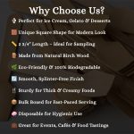 2 3/4" Square Wood Taster Spoons Box (Green Spoon 70) - Image 5