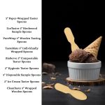 3" Plain 6 Pack Taster Spoons Paper Wrapped Individually Case of 6 pk/1,620ct = 9,720ct (Item# ASO24W6) - Image 6