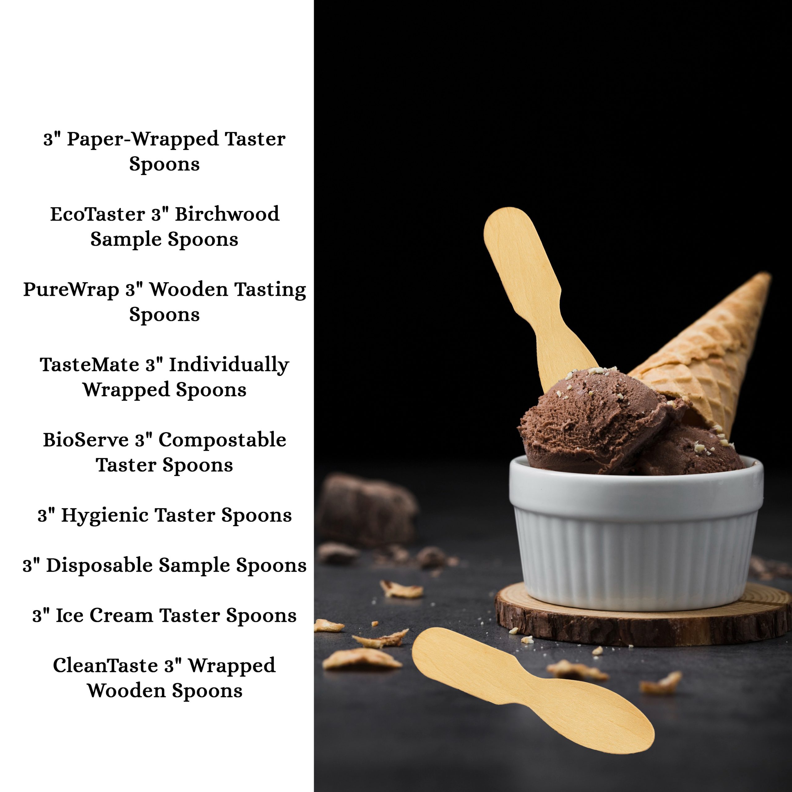 3″ Plain 12 Pack Taster Spoon 3" Plain 6 Pack Taster Spoons Paper Wrapped Individually Case of 6 pk/1,620ct = 9,720ct (Item# ASO24W6) - Image 6