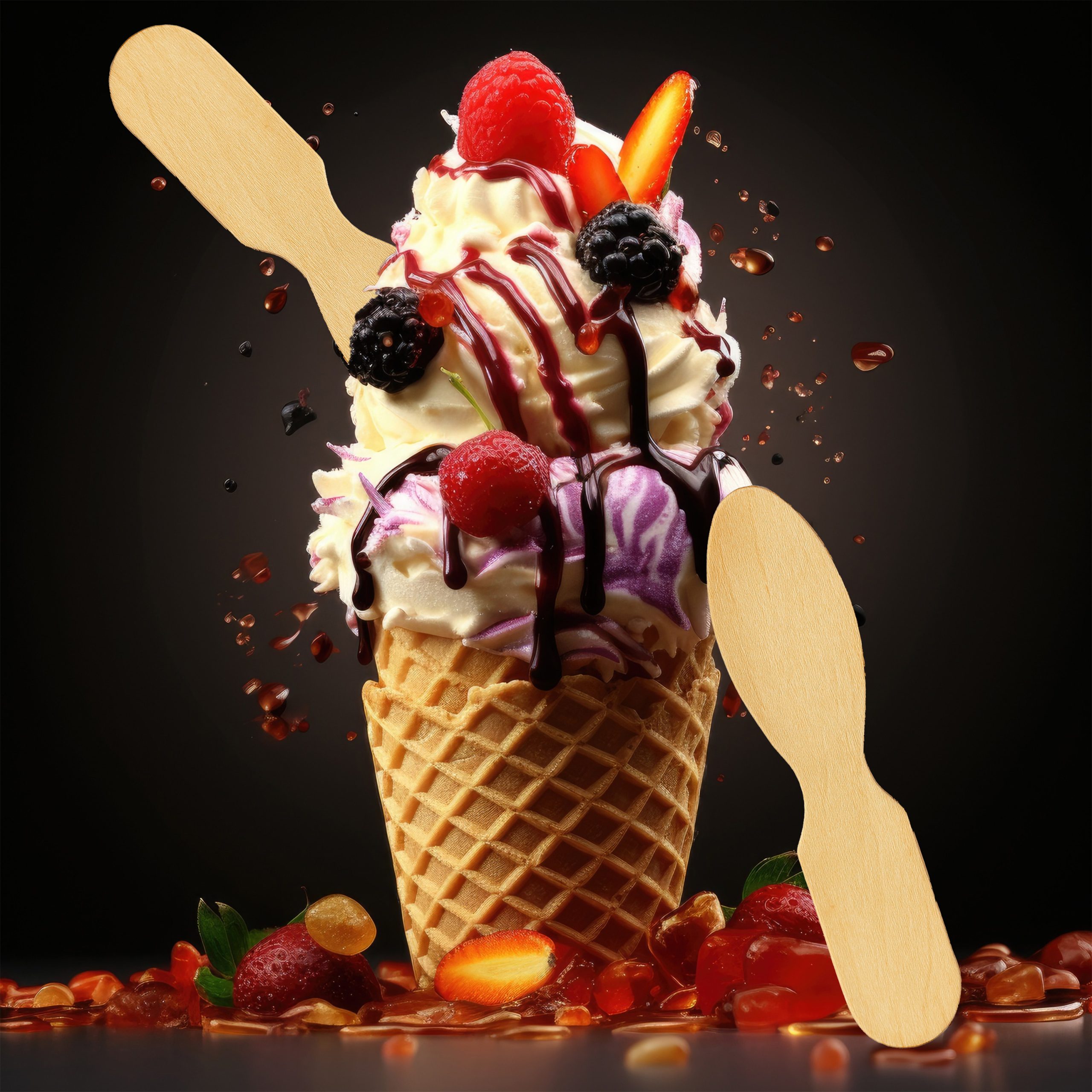 3″ Plain 12 Pack Taster Spoons.7 3" Plain 6 Pack Taster Spoons Paper Wrapped Individually Case of 6 pk/1,620ct = 9,720ct (Item# ASO24W6) - Image 2