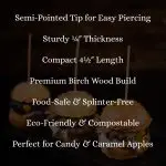 4 1/2" X 1/4" Semi Pointed Candy Apple Sticks Box - Image 5