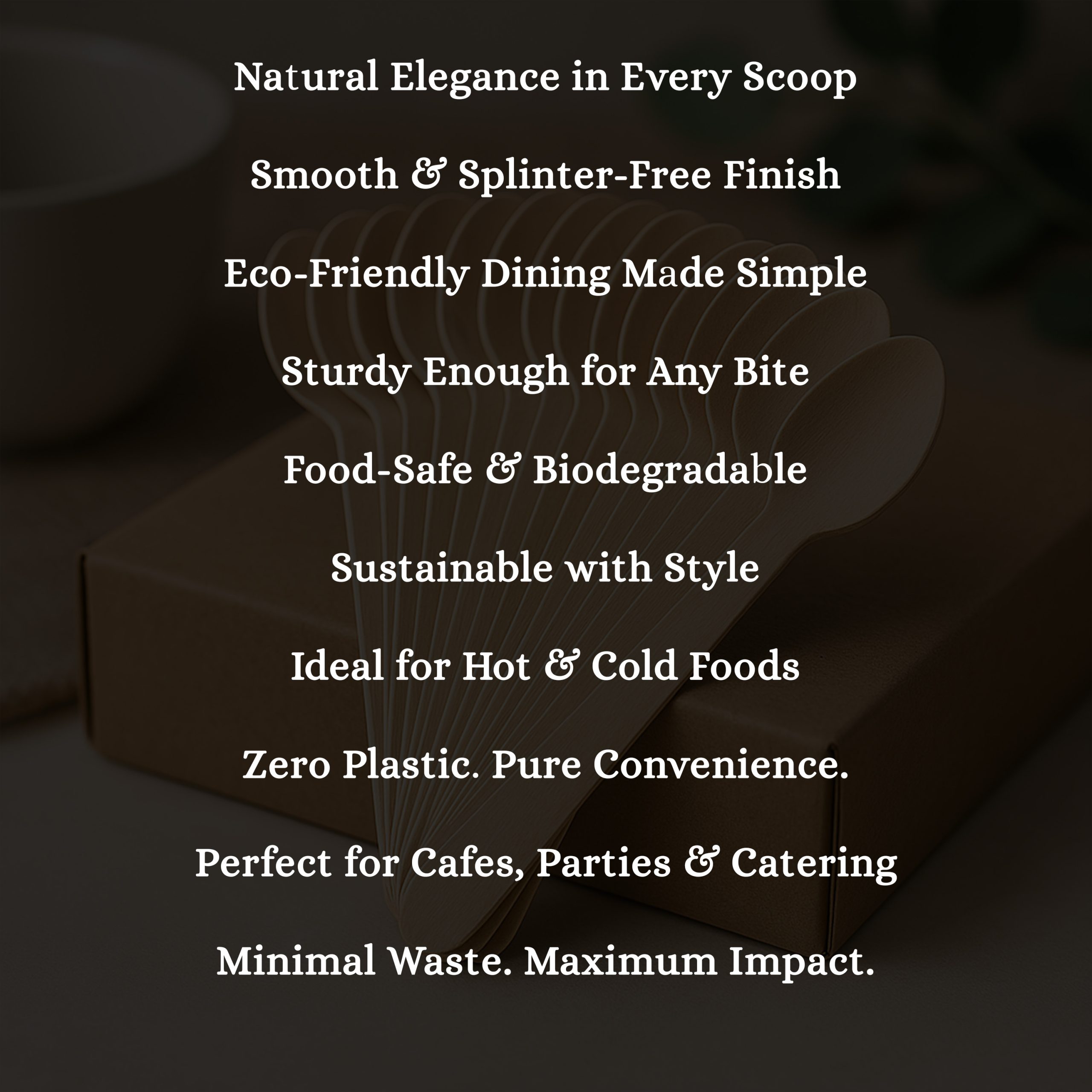 5 12″ Wood Cutlery Spoons 5 1/2" Wood Cutlery Spoons Box (Item Green Spoon 140) - Image 4