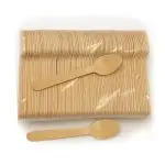 5 1/2" Wood Cutlery Spoons Box (Item Green Spoon 140)
