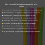 500 ct Plastic Bendable Stretchable Unwrapped Neon Straws - Image 5