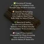 5" Eyebrow Waxing Sticks Case of 200 bands/50ct - Image 5