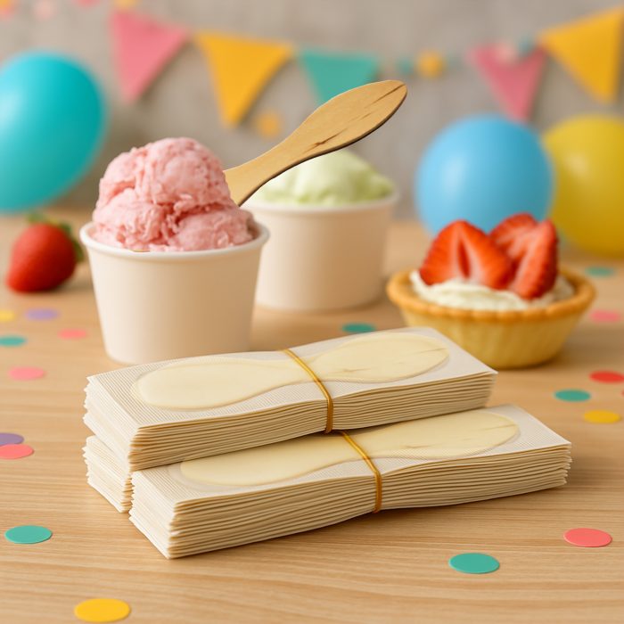 5" Plain 12 Pack Taster Spoons Paper Wrapped Individually Box - Image 3