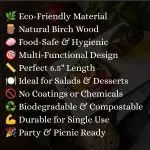 6 1/2" Wood Cutlery Spork Case of 10,000ct ( Item# Green Spork 165) - Image 7