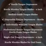 6" Sterile Tongue Blades Individually Wrapped Case of 100pcs/10boxes = 1,000ct - Image 6