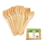 6" Wood Cutlery Spoons Case (Item Green Spoon 158)