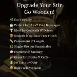 6" Wooden Cocktail/Coffee Stirrers - Image 5