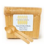 6" Wood Premium Perfect Ware Cutlery Spoons. Case of 1,000ct (Item# Perfect Ware 165SP)
