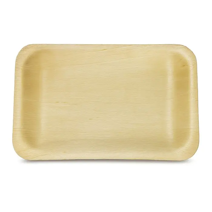 7" Wooden Disposable Rectangular Plates Perfect Ware - Perfect Stix