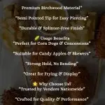 7 1/2" x 3/16" Semi Pt Corn Dog Stick Box (Item WRS75SP) - Image 5