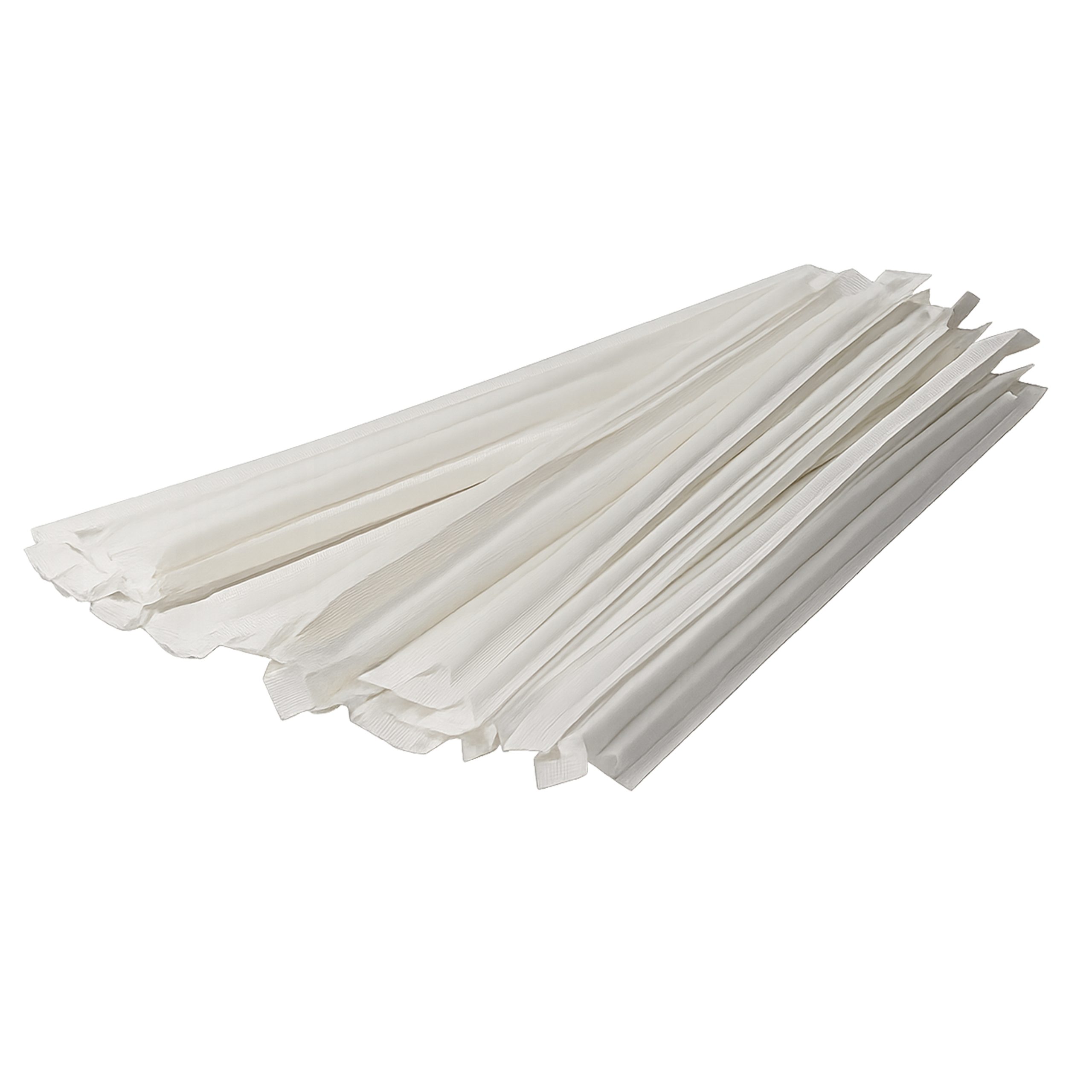 Clear Jumbo 10in Wrapped 500ct 10" Clear Plastic Straight Cut Paper Wrapped Straws Case - Image 1