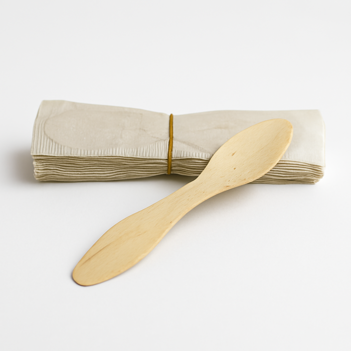 5" Plain 12 Pack Taster Spoons Paper Wrapped Individually Box - Image 6