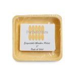 Perfect Ware 5" Wooden Disposable Rectangular Plates