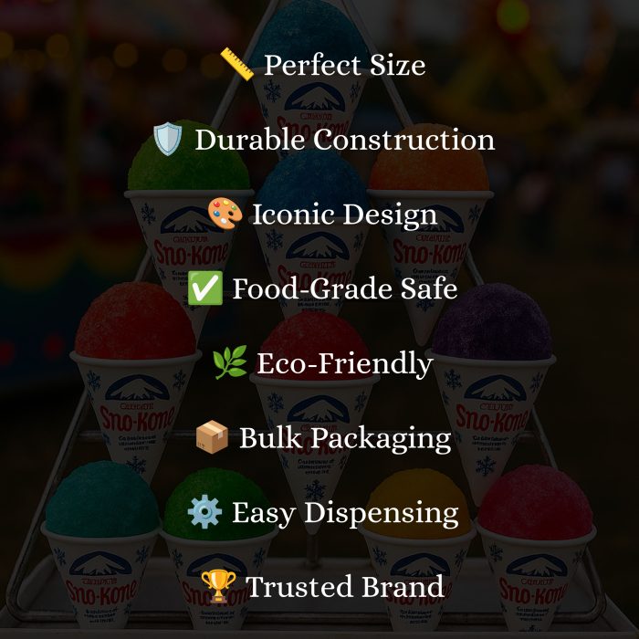 Snow Cone Cups- 6 ounce Paper Cups- - Image 9