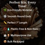 7" Coffee Stirrers With Round Ends Box - Image 4