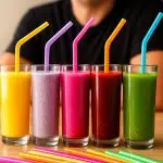 9" Wrapped Neon Flex Straws - 1250ct- Plastic Straw - Image 2