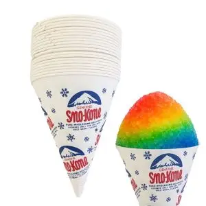 Snow Cone Cups- 6 ounce Paper Cups-