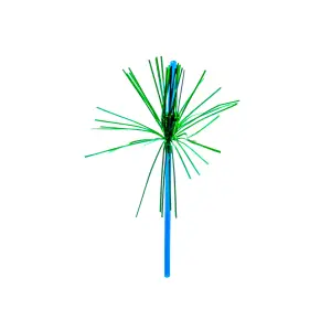 Blue Palm Straws Plastic