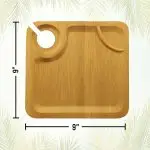 Wooden Disposable Wine Plate with Wine Stem Holder Perfect Ware - Image 5