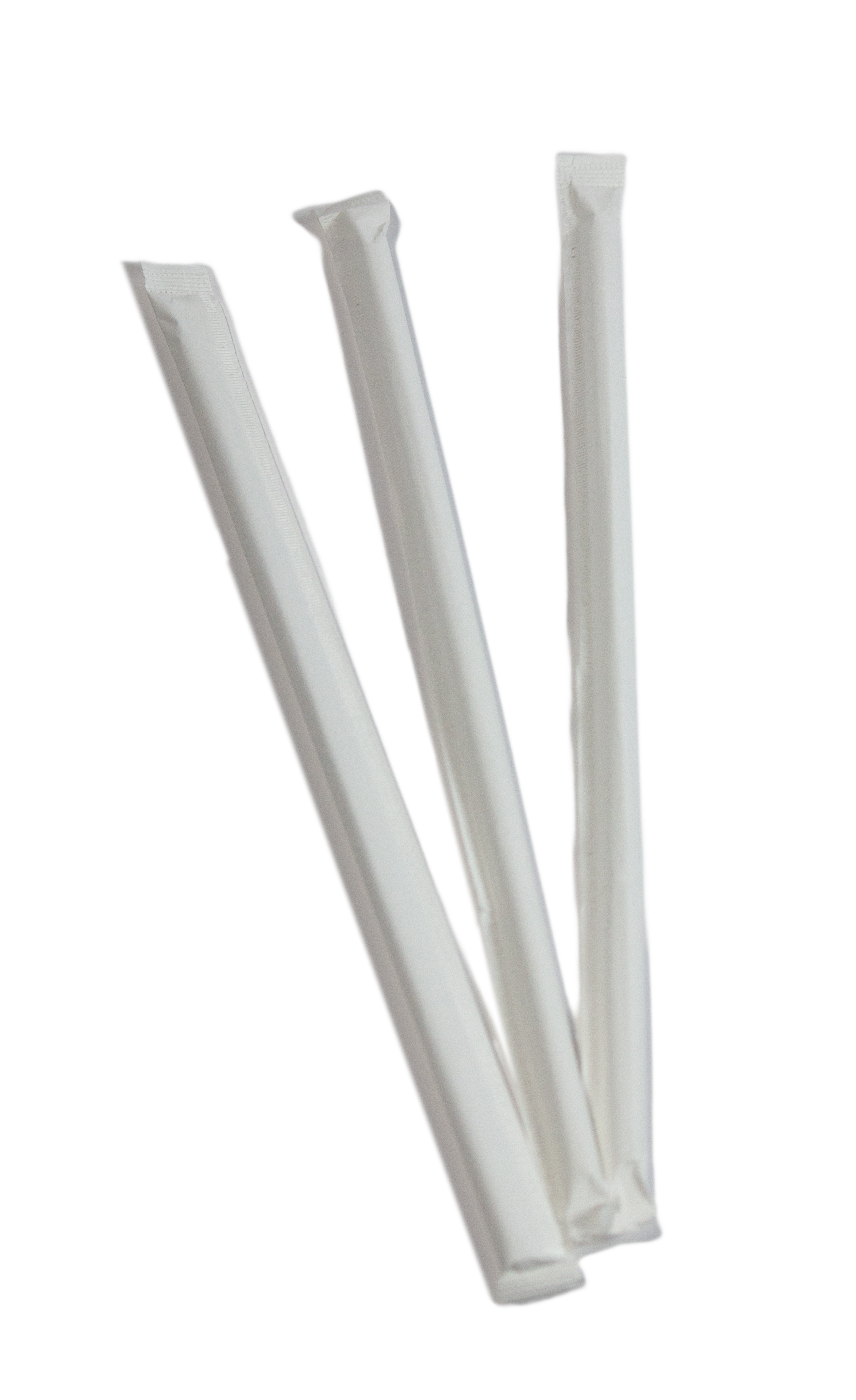 Milkshake Clear Straight Cut Paper Wrapped Straws Case of 25