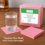 2 Ply Pink Beverage Napkins - Image 2