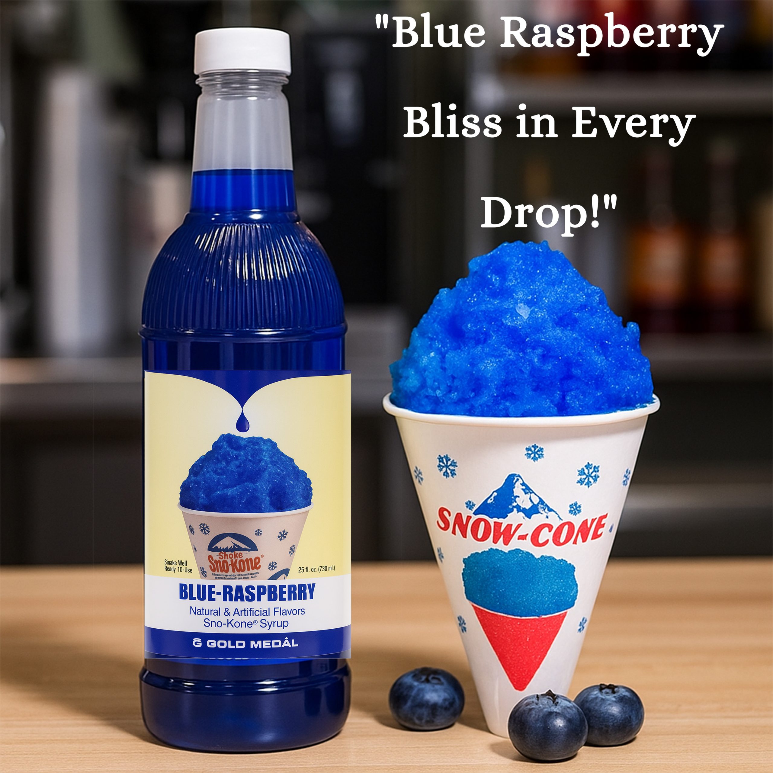 25oz Gold Medal Snow Cone Syrup (Blue Raspberry) 25oz Gold Medal Snow Cone Syrup (Blue Raspberry) - Image 2