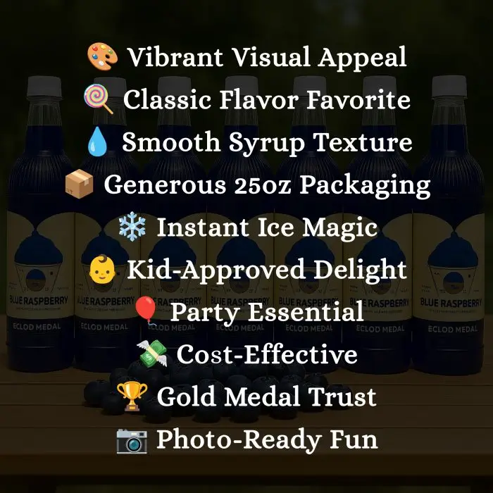 25oz Gold Medal Snow Cone Syrup (Blue Raspberry) - Perfect Stix