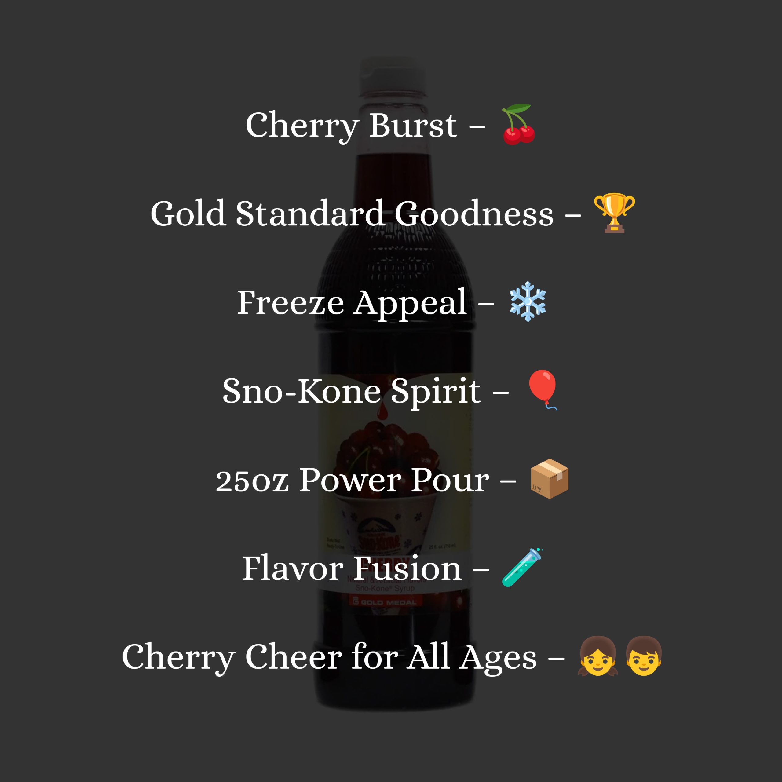 Cherr 25oz Gold Medal Snow Cone Syrup (Cherry) - Image 6