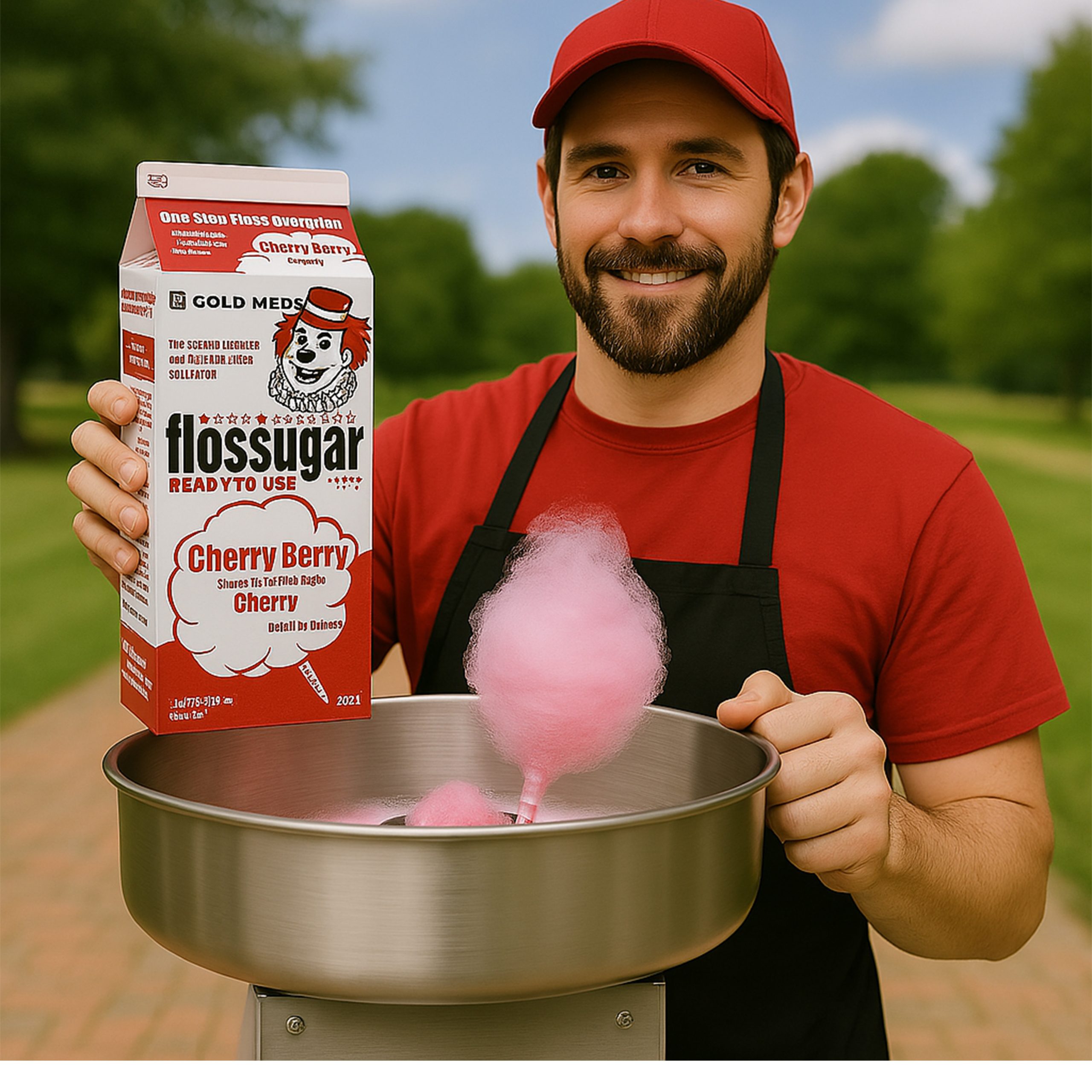 Cherry Floss Sugar 12 Gallon Carton Cherry Floss Sugar 1/2 Gallon Carton - Image 3