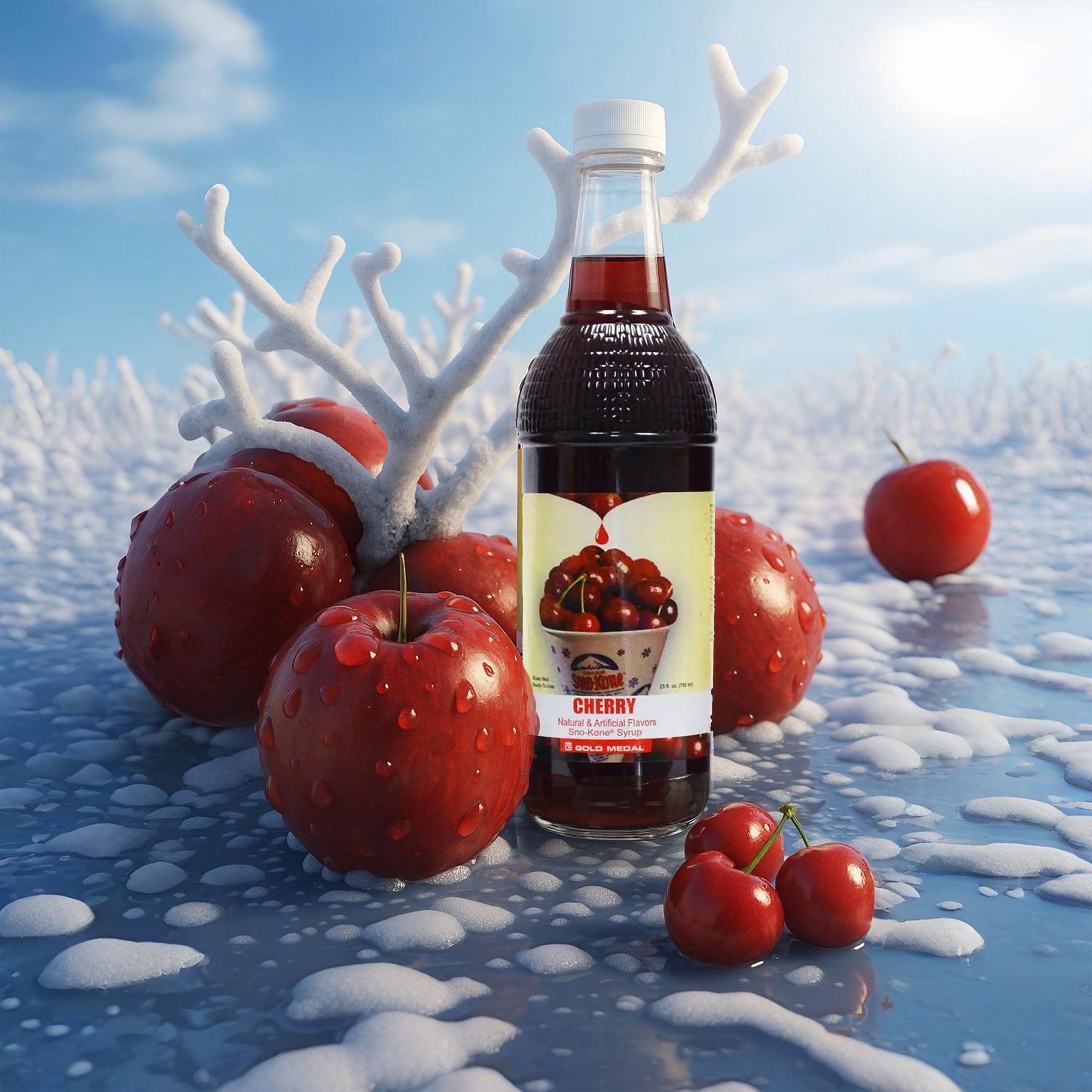 Cherry 25oz Gold Medal Snow Cone Syrup (Cherry) - Image 3
