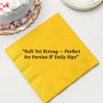 2 Ply Yellow Beverage Napkins - Image 2